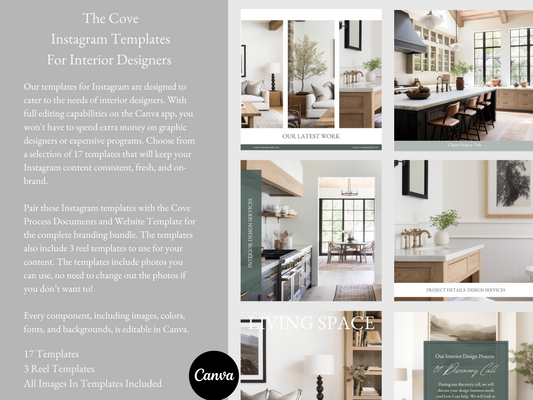 Cove Instagram Templates for Interior Designers