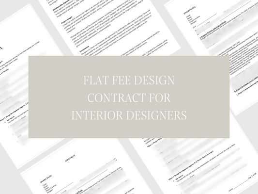 Flat Fee Design Contract For Interior Designers