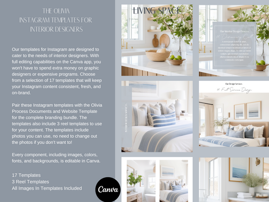 Olivia Instagram Templates for Interior Designers