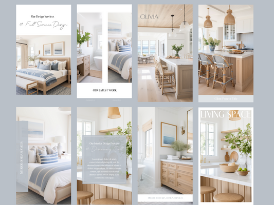 Olivia Instagram Story Templates for Interior Designers