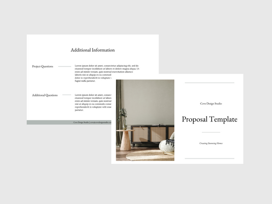 THE COVE BUSINESS TEMPLATE BUNDLE FOR INTERIOR DESIGNERS