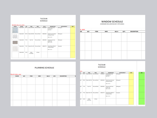 CONSTRUCTION SCHEDULE TEMPLATE