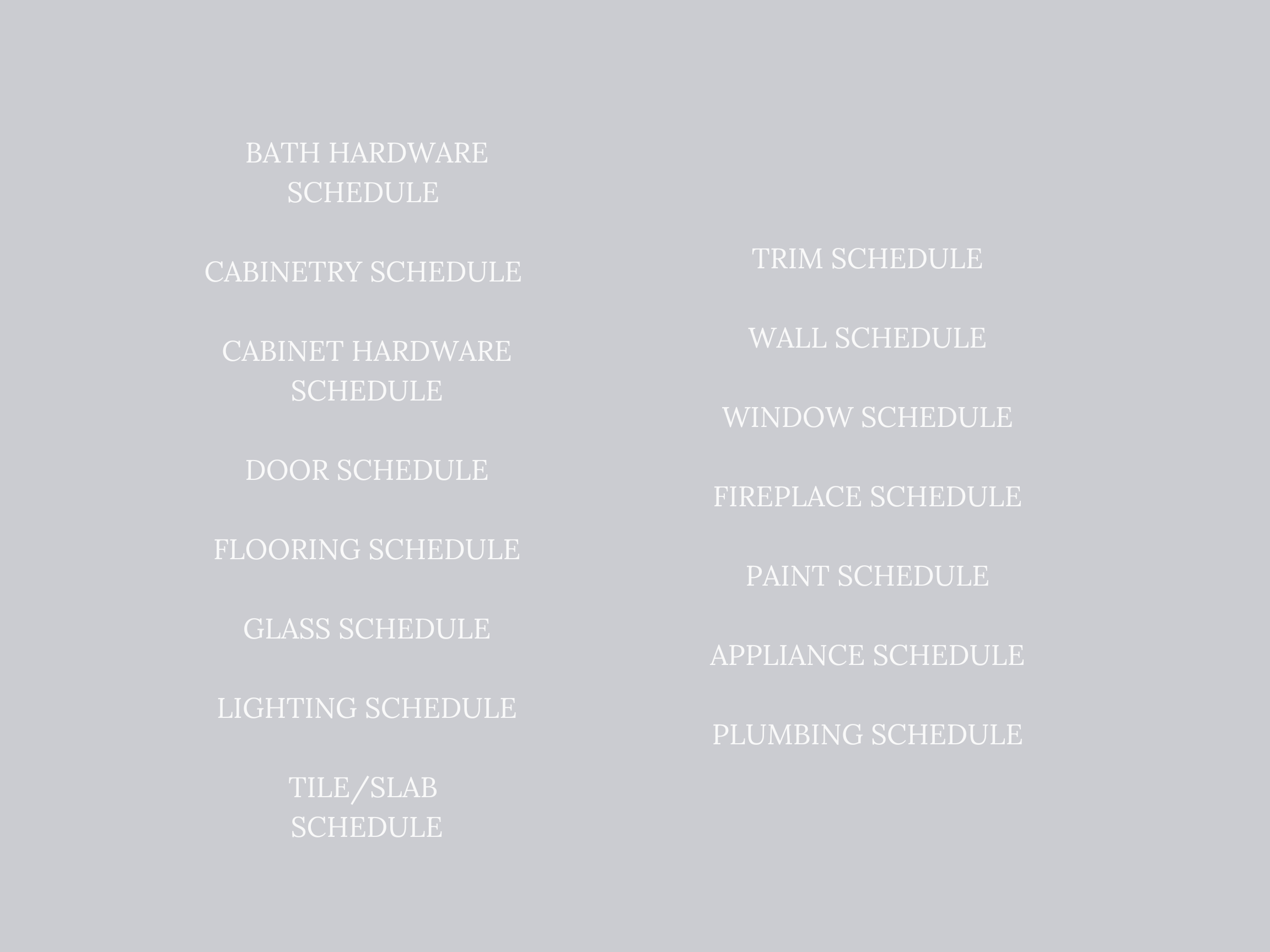 CONSTRUCTION SCHEDULE TEMPLATE