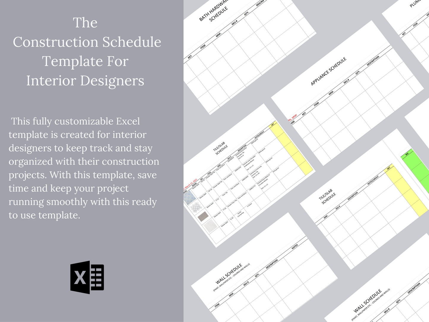 CONSTRUCTION SCHEDULE TEMPLATE