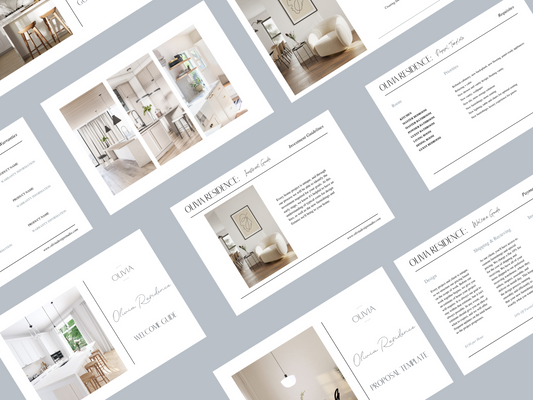 THE OLIVIA BUSINESS TEMPLATE   BUNDLE FOR INTERIOR DESIGNERS