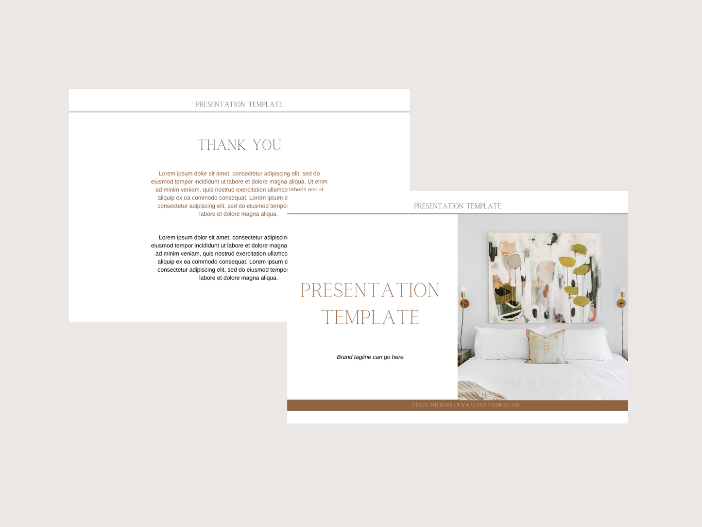 VENICE PRESENTATION TEMPLATE FOR INTERIOR DESIGNERS