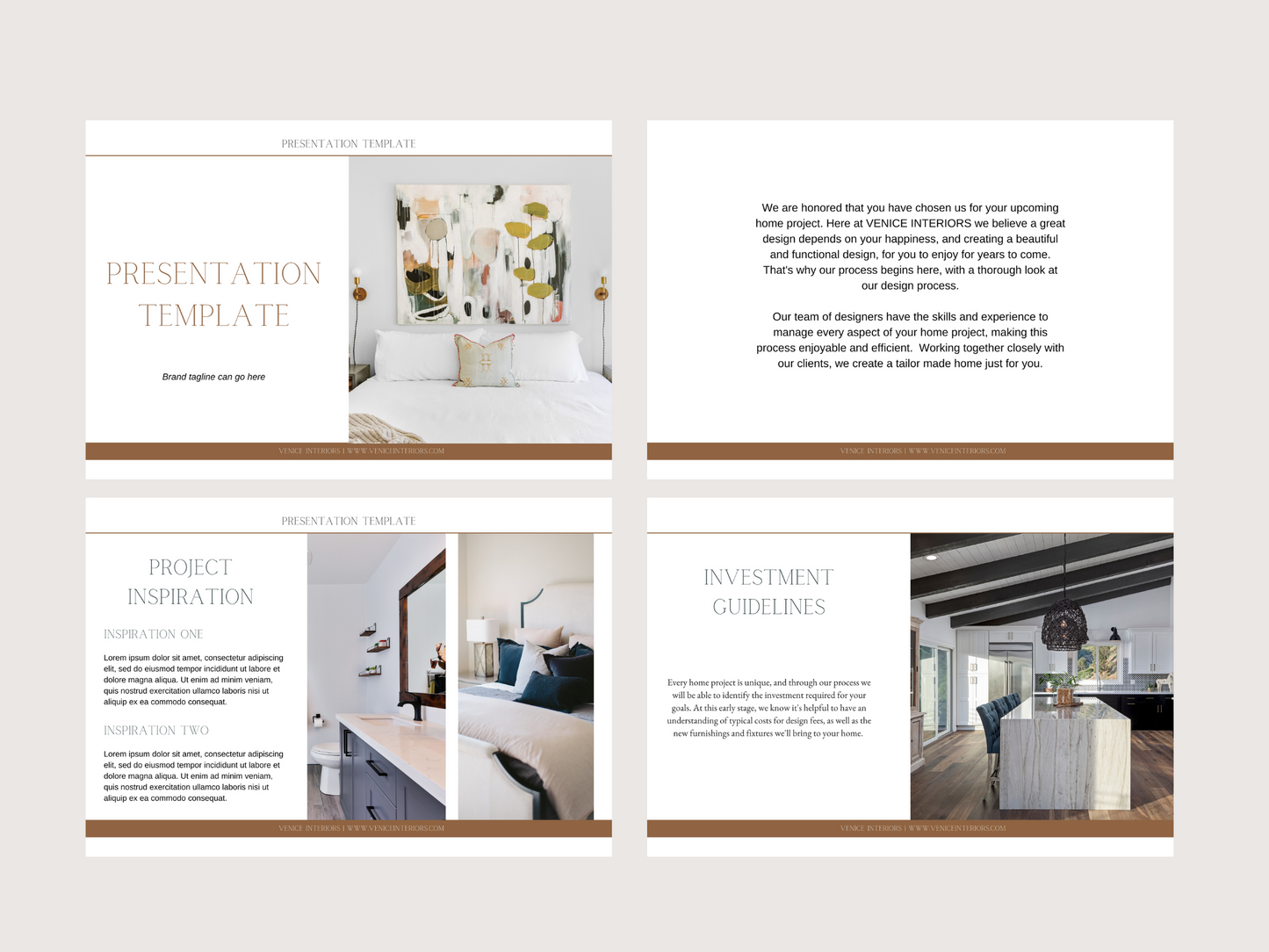 VENICE BUSINESS TEMPLATE BUNDLE FOR INTERIOR DESIGNERS