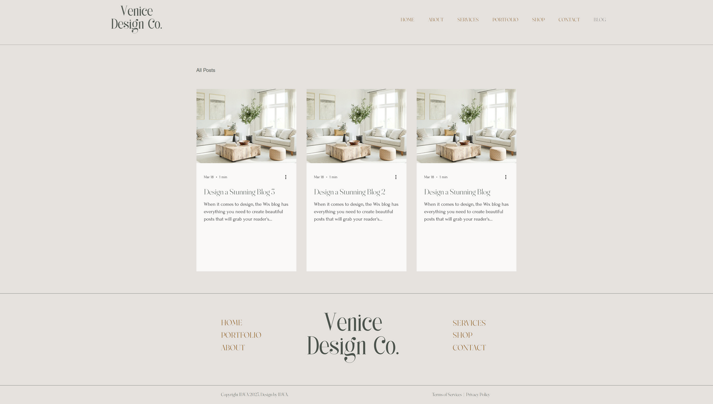 VENICE WEBSITE TEMPLATE